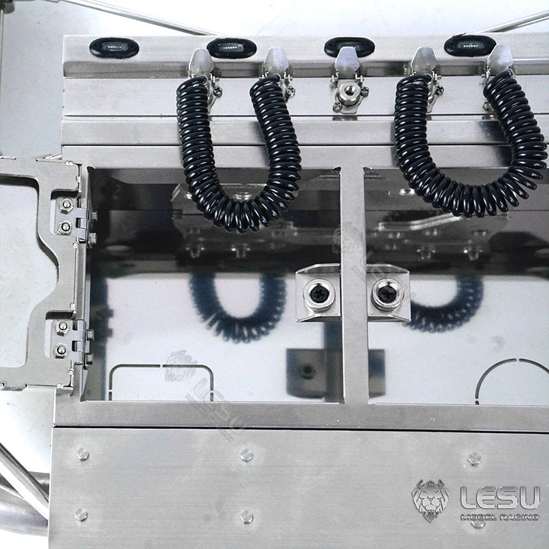 1/14 truck Tamiya tractor equipment rack combined exhaust pipe double chimney with lighting wire rack model modified LESU