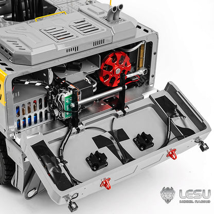 LESU 1/14 Hydraulic Wheel Excavator Model RD-A0006 8-way Directional Valve Yellow Version