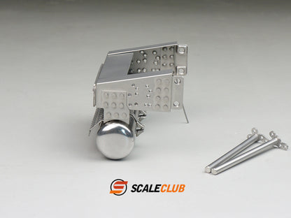 Scaleclub Model Metal Rear Gas Tank Tail Beam WLHQG-TY-1 for 1/14 RC Truck Trailer Truck Dump Truck Model Toy Upgrade DIY Parts