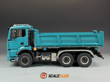 SCALECLUB 1/14 MAN TGS Mud Head Three-way Hydraulic Dump Full Metal Remote Control Truck Model