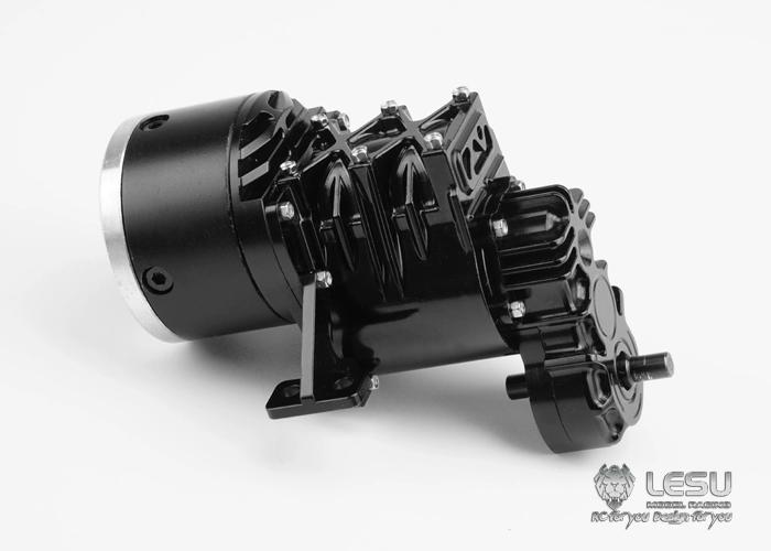 LESU1/14 truck Tamiya tractor gearbox F-5016 high torque second gear gearbox with transfer DIY dump truck