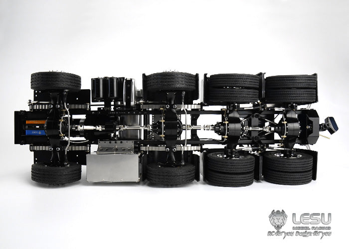 LESU 1/14 Tamiya heavy tractor truck 8X8 full drive differential lock axle chassis remote control model truck modification