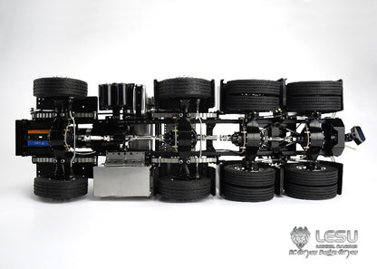 LESU 1/14 Tamiya heavy tractor truck 8X8 full drive differential lock axle chassis remote control model truck modification