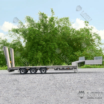 LESU 1/14 Tamiya hydraulic lift tailgate engineering trailer high load airbag suspension small wheel semi-trailer LS-A0020