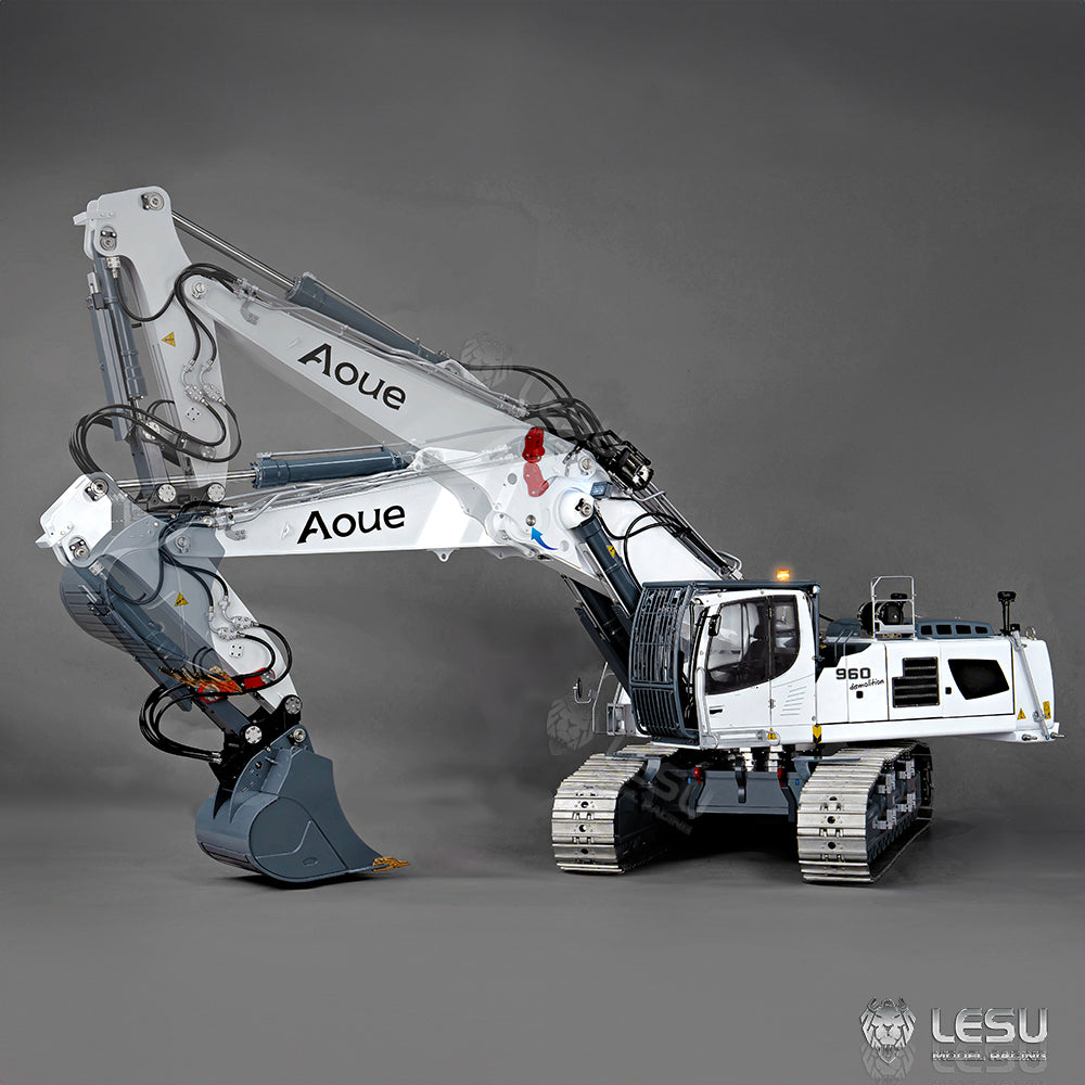 LESU 1/14 Fully Hydraulic Remote Control Model Simulation Excavator Aoue-LR960 Demolition Machine Excavator