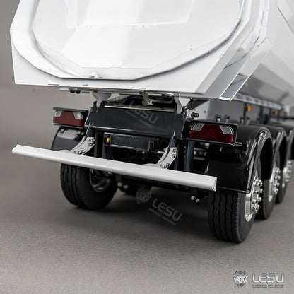 LESU 1/14 Simulation Tamiya Truck Model Hydraulic Lifting Three-Axis U-Bucket Metal Bucket Semi-Trailer Dump Truck