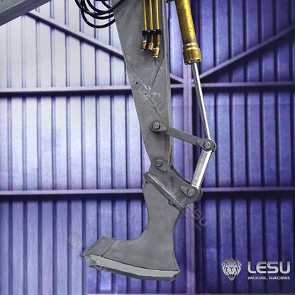 LESU 1/14 simulation hydraulic excavator PC360, wheel excavator, small short tail modified quick-release metal compactor accessories
