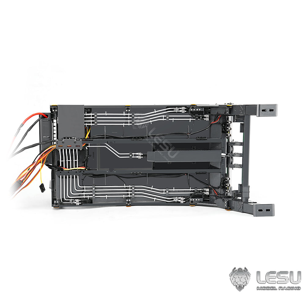 LESU 1/14 Truck 4*4 Hydraulic 4 Valve Rocker Tipper Loader High-end Neat Integrated Welded Copper Pipe