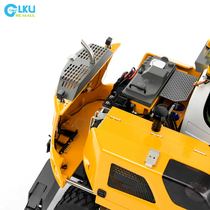 CUT 1/14 RC Hydraulic Wheeled Excavator LR914 8-ways Valve RTR Metal Remote Control 4*4 Digger Model Axle Lock Flysky PL18EV Lite