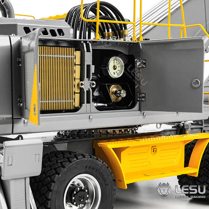 LESU 1/14 Hydraulic Wheel Excavator Model RD-A0006 8-way Directional Valve Yellow Version