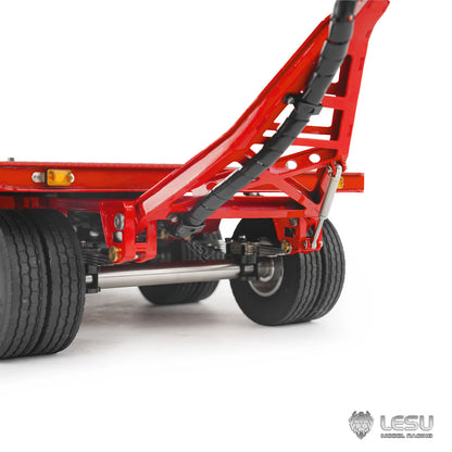 LESU 1/14 Hydraulic Engineering Trailer Small Wheel Trailer LS-A0049 Suitable for Tamiya Dump Truck Heavy Duty Tractor