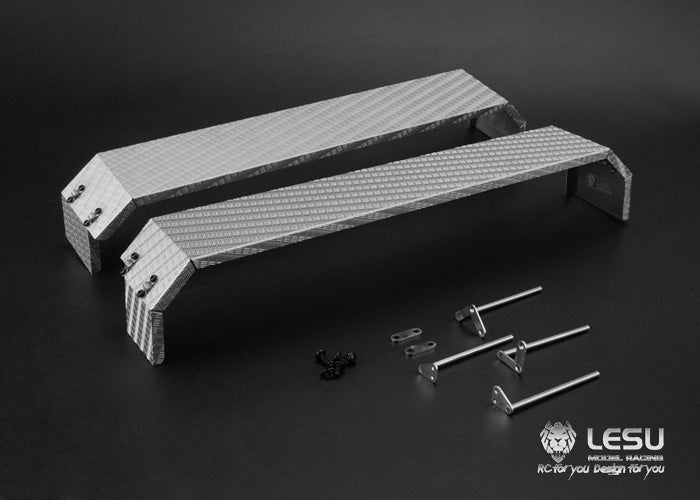 1/14 Truck Three-axle Fender LS-20160901-A-6 Stainless Steel Sand Plate Heavy Towing DIY Engineering Vehicle Model