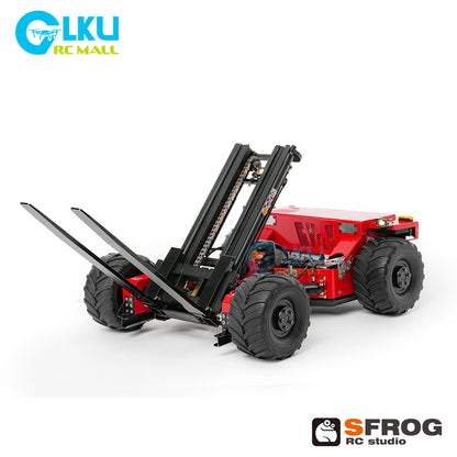 1/14 Scale RC Forklift SFROG-BM214 4WD Hydraulic Remote Control Construction Vehicle with Light & Sound