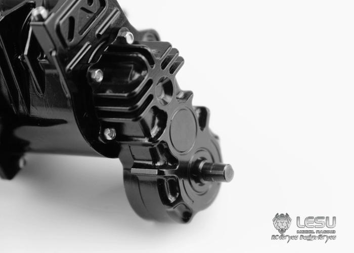 LESU1/14 truck Tamiya tractor gearbox F-5016 high torque second gear gearbox with transfer DIY dump truck