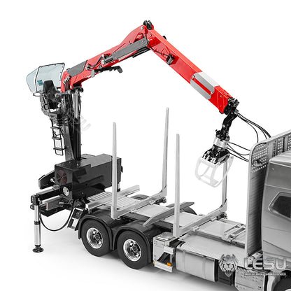 LESU 1/14 truck model FH16 6*6 timber crane complete vehicle without cab Tamiya timber truck