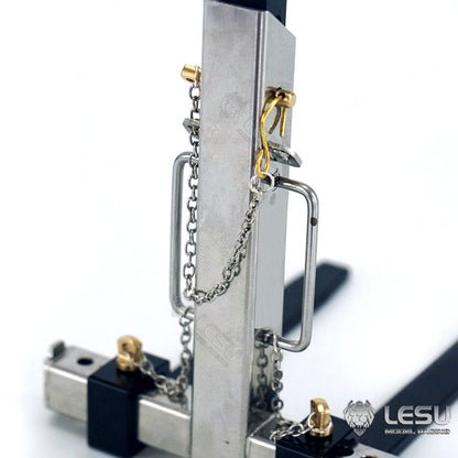 LESU 1/14 simulation remote control model toy truck crane manual balance metal plate fork attachment
