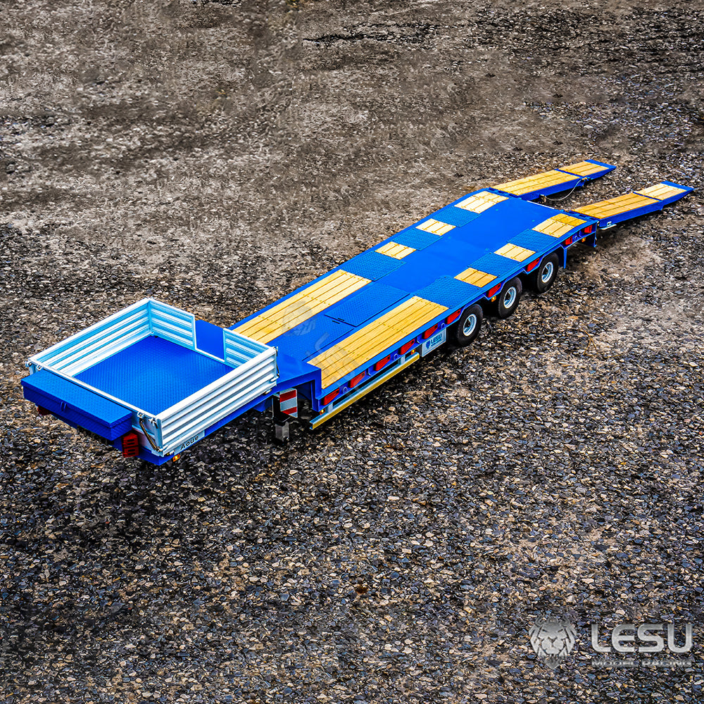 LESU 1/14 Tamiya engineering truck special semi-trailer hydraulic lift tailgate high load equipped with airbag suspension small wheel