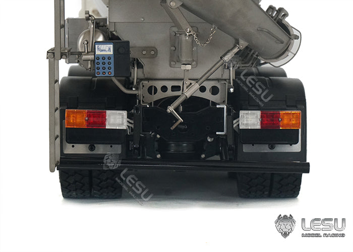 LESU 1/14 Tamiya Hino Truck 6*6 Engineering Mixer Truck Model Metal Toy