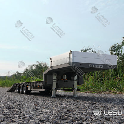 LESU 1/14 Tamiya hydraulic lift tailgate engineering trailer high load airbag suspension small wheel semi-trailer LS-A0020