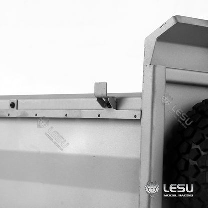 LESU 1/14 Tamiya MAN 8X8 hydraulic dump truck model modified stainless steel one-way bucket