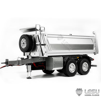 LESU 1/14 full trailer dump truck trailer CNC bucket center hydraulic cylinder lifting LS-A0051-C