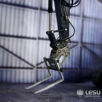 LESU 1/14 Engineering Hydraulic Excavator CAT 374F Modified Quick Change Metal Fork Attachment