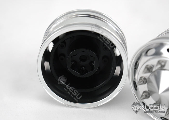 1/14 American simulation truck model toy modification upgrade parts CNC full metal front wide wheel Tamiya LESU