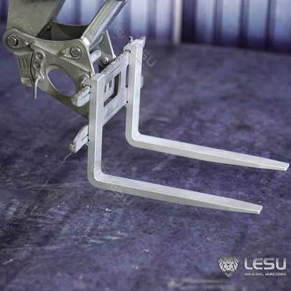 LESU 1/14 simulation hydraulic excavator PC360, wheel excavator, small short tail modified quick change fork attachment