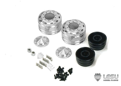 1/14 American simulation truck model toy modification upgrade CNC metal front wheel hub W-2059 Tamiya LESU