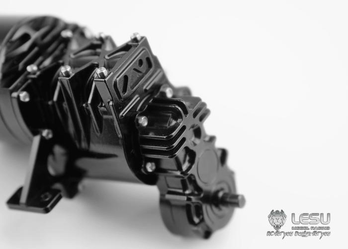 LESU1/14 truck Tamiya tractor gearbox F-5016 high torque second gear gearbox with transfer DIY dump truck