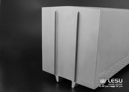 LESU 1/14 Truck Model Long 6X4 Flatbed Truck Modified Stainless Steel Container LS-A0015