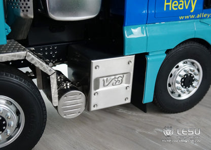 1/14 truck toy simulation exhaust V8 with gas tank model G-6142 Tamiya tractor upgrade accessories LESU