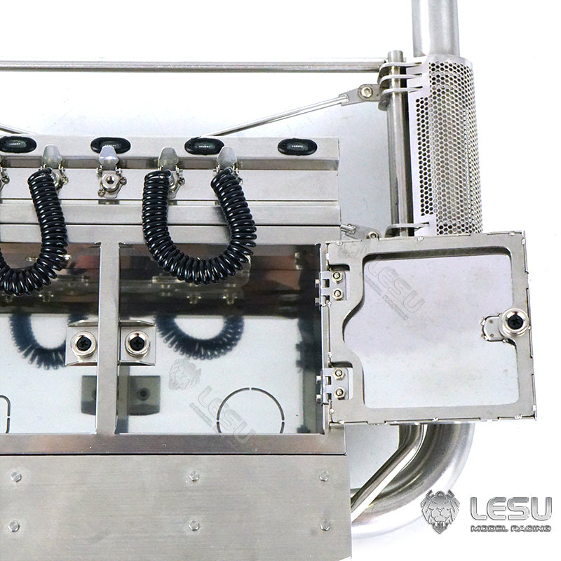 1/14 truck Tamiya tractor equipment rack combined exhaust pipe double chimney with lighting wire rack model modified LESU