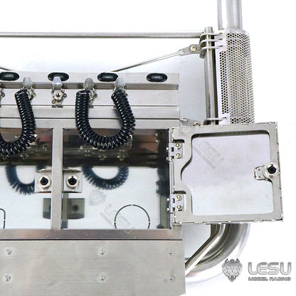 1/14 truck Tamiya tractor equipment rack combined exhaust pipe double chimney with lighting wire rack model modified LESU