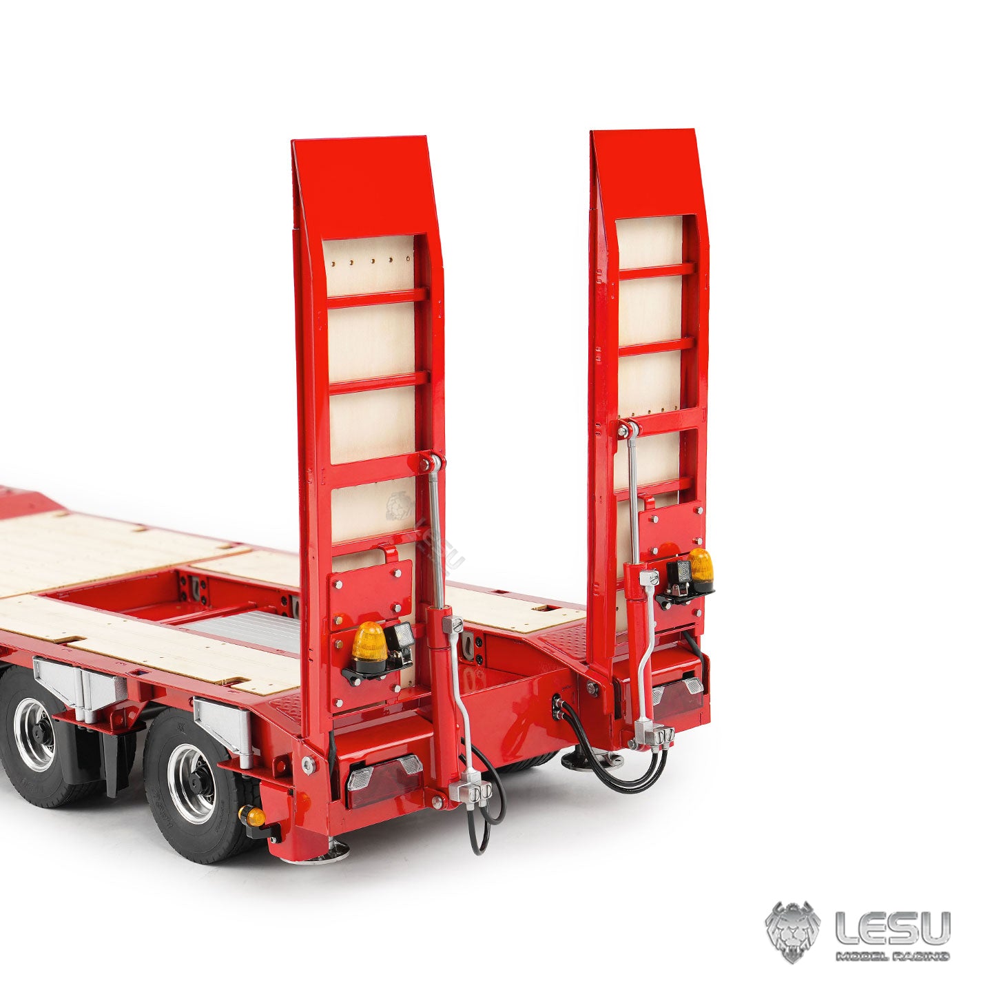 LESU 1/14 Hydraulic Engineering Trailer Small Wheel Trailer LS-A0049 Suitable for Tamiya Dump Truck Heavy Duty Tractor