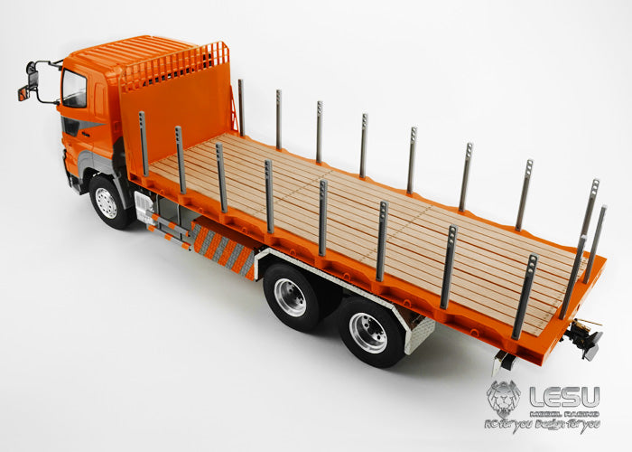 LESU LESU 1/14 Tamiya simulation modified remote control car truck model 6X4 flatbed truck transporter