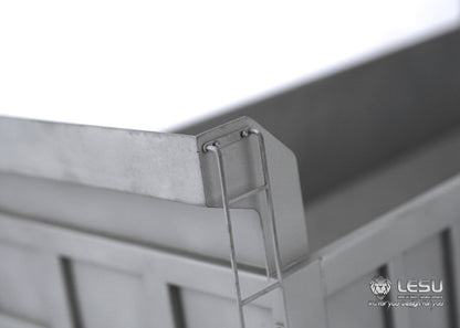 LESU 1/14 Tamiya Truck Model 8X8 Center Cylinder Dump Truck Bucket Stainless Steel Bucket LS-A0003