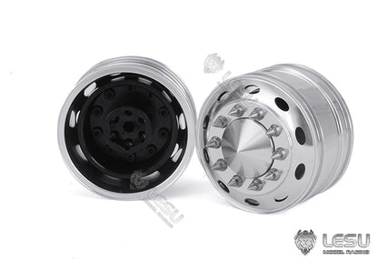 1/14 American simulation truck model toy modification upgrade parts CNC full metal front wide wheel Tamiya LESU