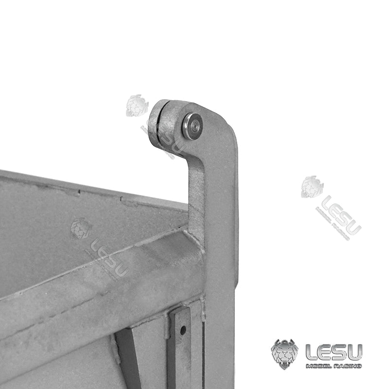 LESU 1/14 Tamiya MAN 8X8 hydraulic dump truck model modified stainless steel one-way bucket