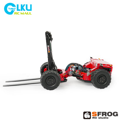 1/14 Scale RC Forklift SFROG-BM214 4WD Hydraulic Remote Control Construction Vehicle with Light & Sound