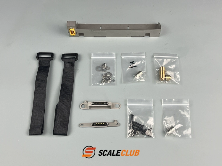scaleclub 1/14 Tamiya tractor truck magnetic high roof kit battery modification European style