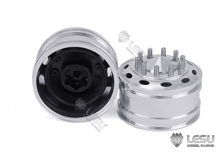 1/14 American simulation truck model toy modification upgrade CNC metal front wheel hub W-2059 Tamiya LESU