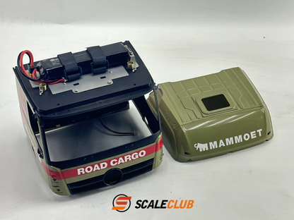 scaleclub 1/14 Tamiya tractor truck magnetic high roof kit battery modification European style
