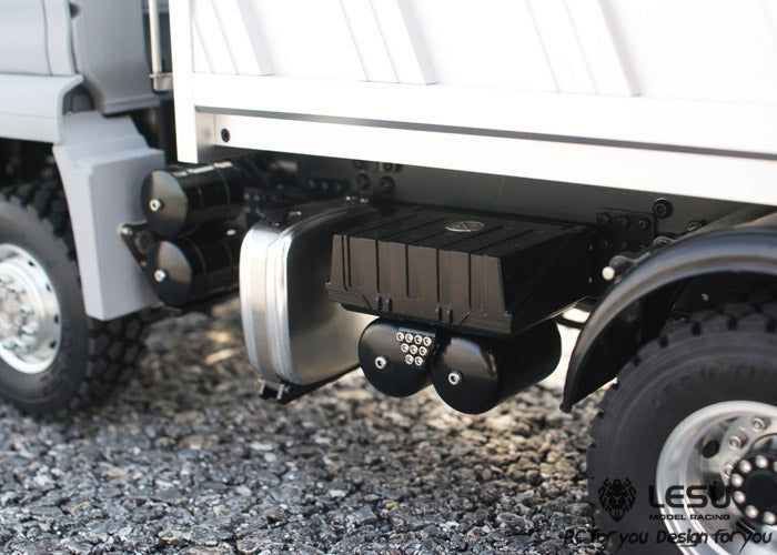 LESU 1/14 Tamiya 6X6 three-axle hydraulic dump truck remote control model toy new drive differential lock axle