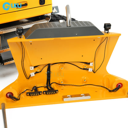 CUT 1/14 RC Hydraulic Wheeled Excavator LR914 8-ways Valve RTR Metal Remote Control 4*4 Digger Model Axle Lock Flysky PL18EV Lite