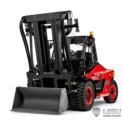 LESU 1/14 Simulation Heavy Forklift Model Toy Aoue-LD160S Forklift Attachment Collection