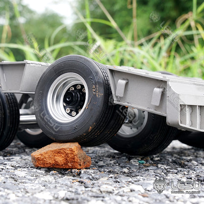 LESU 1/14 Tamiya Truck Engineering Trailer Metal Small Wheel Semi-trailer LS-A0005