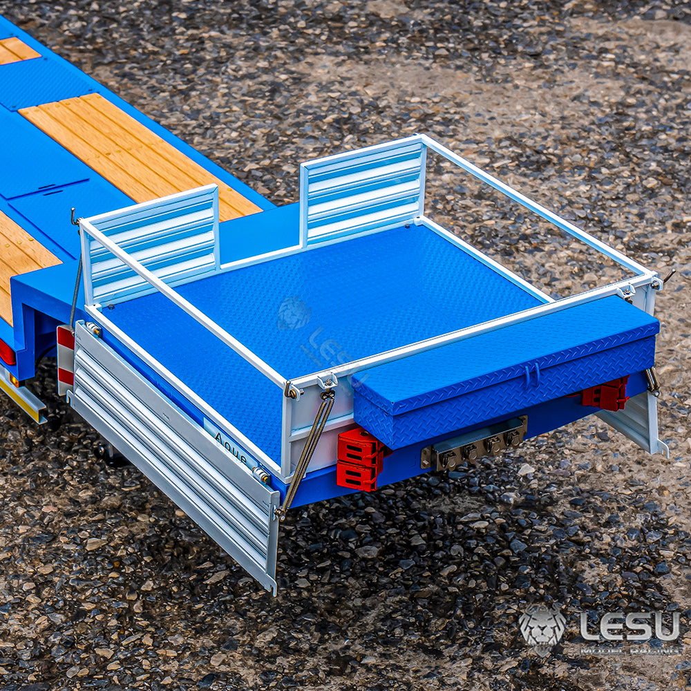 LESU 1/14 Tamiya engineering truck special semi-trailer hydraulic lift tailgate high load equipped with airbag suspension small wheel