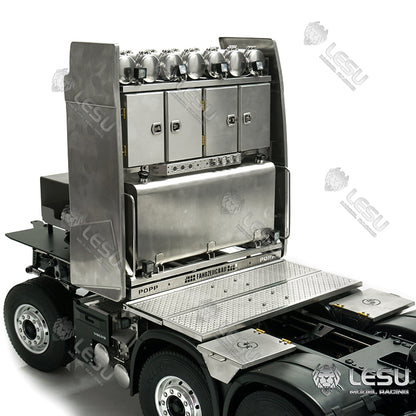 LESU 1/14 Truck Model Toy FH16 Heavy Towing Chassis 8X8 Full Drive Differential Lock Axle