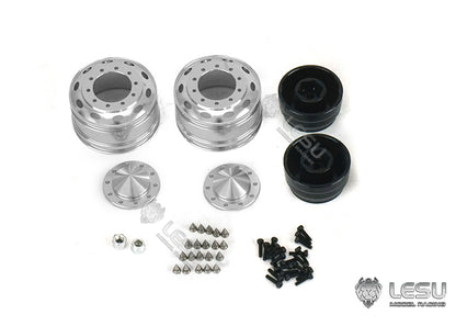 1/14 American simulation truck model toy modification upgrade parts CNC full metal front wide wheel Tamiya LESU